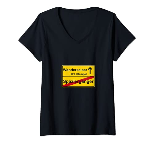 Damen Harzer Wanderkaiser Tour Weg Wandern Harz Brocken Geschenk T-Shirt mit V-Ausschnitt Damen Harzer Wanderkaiser Tour Weg Wandern Harz Brocken Geschenk T-Shirt mit V-Ausschnitt von Geschenkidee Camping Wanderkaiserin Wald Berg See