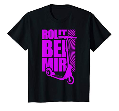Kinder Rollt bei mir Roller Geschenk E-Roller Tretroller Geschenk T-Shirt Kinder Rollt bei mir Roller Geschenk E-Roller Tretroller Geschenk T-Shirt von Geschenkidee Cityroller Kinderroller