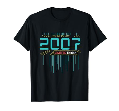 17. Geburtstag Junge Mädchen 17 Jahre 2007 Lustig Geschenk T-Shirt von Geburtstagsgeschenk Damen Herren 2007 Geschenkidee