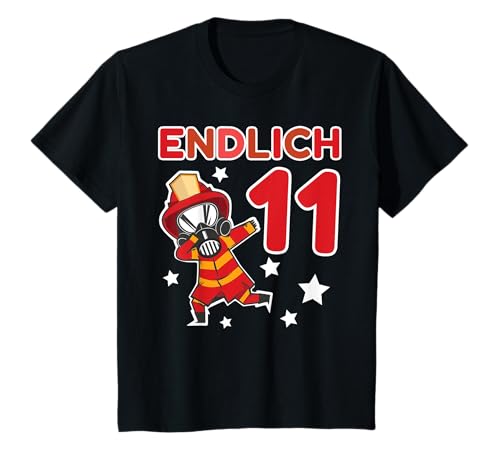 Kinder 11. Geburtstag Junge Feuerwehr ENDLICH 11 Jahre Geschenk T-Shirt Kinder 11. Geburtstag Junge Feuerwehr ENDLICH 11 Jahre Geschenk T-Shirt von Geschenkidee Feuerwehrauto Fans Kindergeburtstag