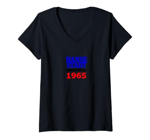 Damen Rostock Hansestadt unsinkbar Fußball Ostsee Hanseaten Hafen T-Shirt mit V-Ausschnitt Damen Rostock Hansestadt unsinkbar Fußball Ostsee Hanseaten Hafen T-Shirt mit V-Ausschnitt von Geschenkidee Geschenk Fan Fußball Sport Heimat See