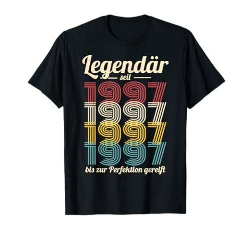 Jahrgang 1997 Geschenk Retro TShirt 24 Jahre 24. Geburtstag T-Shirt Jahrgang 1997 Geschenk Retro TShirt 24 Jahre 24. Geburtstag T-Shirt von Geschenkidee Männer Frauen 1997 Geboren