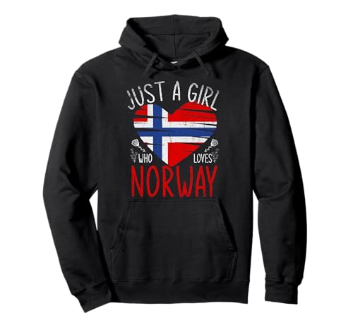 Nur EIN Mädchen das Norwegen liebt Norwegen Pullover Hoodie von Geschenkidee Norweger Norwegischer Flagge