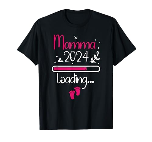 Damen Mama Loading 2024 Lustige Schwangerschaft Verkünden Mu T-Shirt Damen Mama Loading 2024 Lustige Schwangerschaft Verkünden Mu T-Shirt von Geschenkidee Schwangere Werdende Mutter Baby 2024