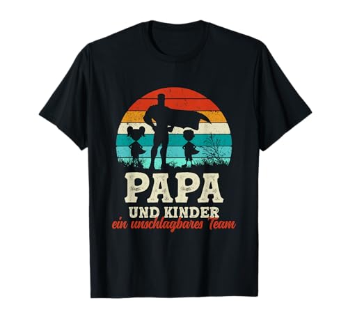 Team Papa Kinder Bester Papa Der Welt Vatertag Super Papa T-Shirt von Geschenkidee Super Papa Vatertagsgeschenk Geschenk