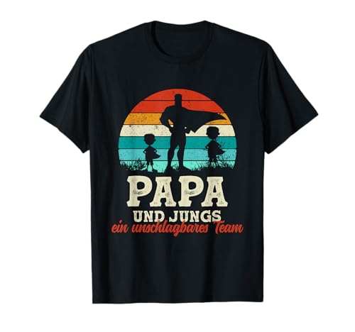 Team Papa Zwei Söhne Kinder Jungs Vatertag Bester Super Papa T-Shirt Team Papa Zwei Söhne Kinder Jungs Vatertag Bester Super Papa T-Shirt von Geschenkidee Super Papa Vatertagsgeschenk Geschenk