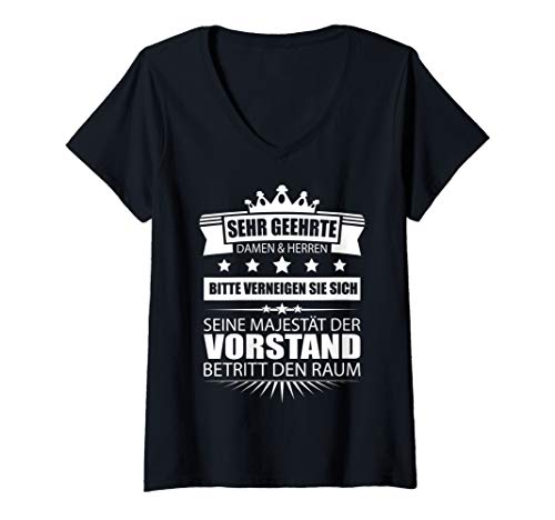 Damen Vorstand Geschenk Lustige Sprüche T-Shirt mit V-Ausschnitt Damen Vorstand Geschenk Lustige Sprüche T-Shirt mit V-Ausschnitt von Geschenkidee Vorstand Geburtstag