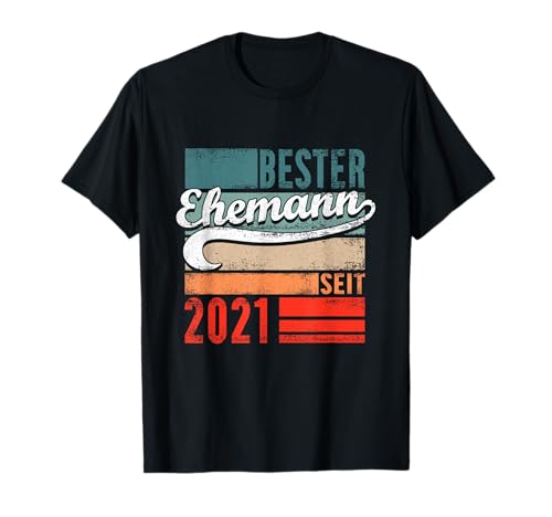 Herren Bester Ehemann seit 2021 1. Hochzeitstag T-Shirt Herren Bester Ehemann seit 2021 1. Hochzeitstag T-Shirt von Geschenkidee für den Hochzeitstag