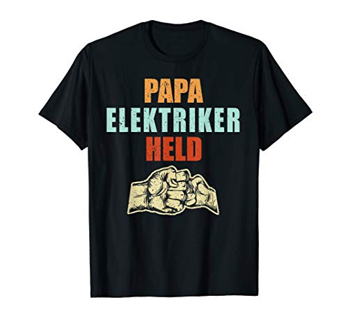 Herren PAPA ELEKTRIKER HELD Geschenk Elektroniker Vatertag Vater T-Shirt Herren PAPA ELEKTRIKER HELD Geschenk Elektroniker Vatertag Vater T-Shirt von Geschenkidee lustiger Spruch Elektroinstallateur