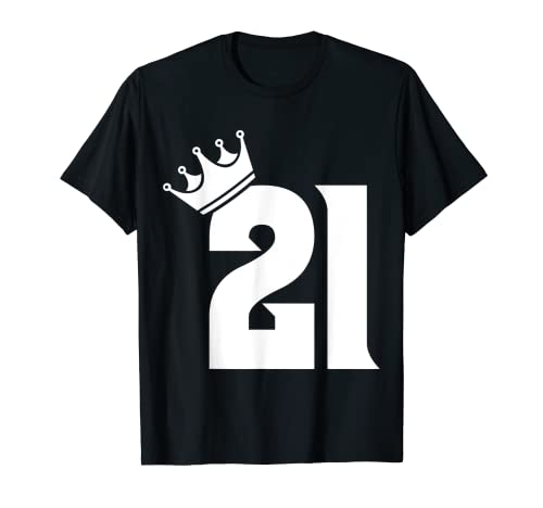 21. Geburtstag Frauen Männer Vintage Zahl 21 mit Krone T-Shirt 21. Geburtstag Frauen Männer Vintage Zahl 21 mit Krone T-Shirt von Geschenkidee zum 21. Geburtstag Zahl und Krone