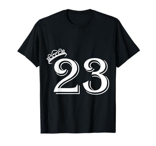 23. Geburtstag Frauen Männer Vintage Zahl 23 mit Krone T-Shirt 23. Geburtstag Frauen Männer Vintage Zahl 23 mit Krone T-Shirt von Geschenkidee zum 23. Geburtstag Zahl und Krone