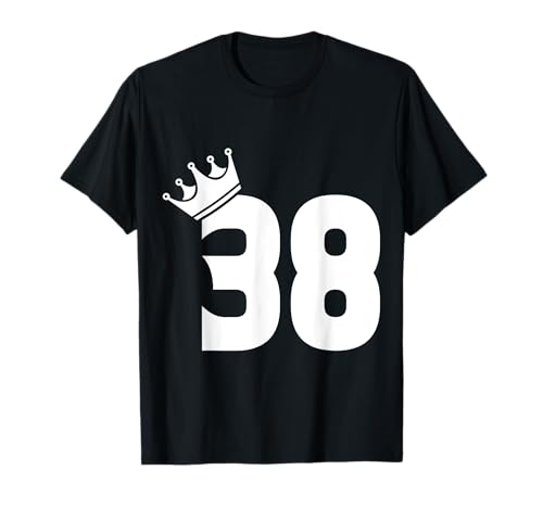 38. Geburtstag Frauen Männer Vintage Zahl 38 mit Krone T-Shirt 38. Geburtstag Frauen Männer Vintage Zahl 38 mit Krone T-Shirt von Geschenkidee zum 38. Geburtstag Zahl und Krone
