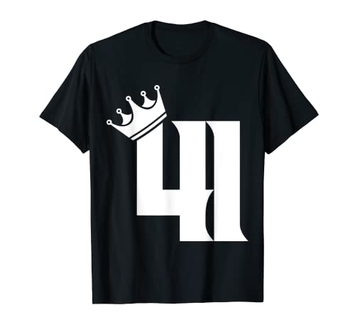 41. Geburtstag Frauen Männer Vintage Zahl 41 mit Krone T-Shirt 41. Geburtstag Frauen Männer Vintage Zahl 41 mit Krone T-Shirt von Geschenkidee zum 41. Geburtstag Zahl und Krone