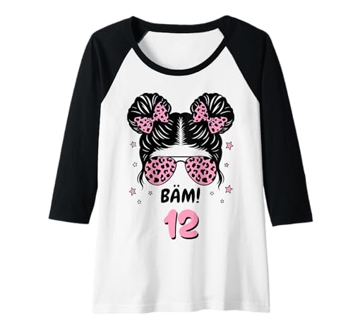 Damen BÄM 12 Geburtstag Mädchen Pink 12 Jahre 12. Geburtstag Raglan von Geschenkideen 12. Geburtstag Mädchen