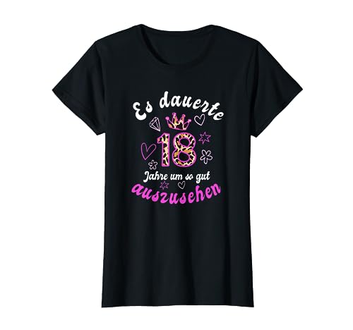 Geschenk Endlich 18 Jahre Deko 18ter 18. Geburtstag Mädchen T-Shirt Geschenk Endlich 18 Jahre Deko 18ter 18. Geburtstag Mädchen T-Shirt von Geschenkideen 18.Geburtstag Deko Mädchen 18 Jahre