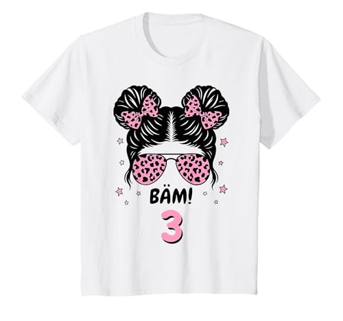 Kinder BÄM 3 Geburtstag Mädchen Pink 3 Jahre 3. Geburtstag T-Shirt von Geschenkideen 3. Geburtstag Mädchen
