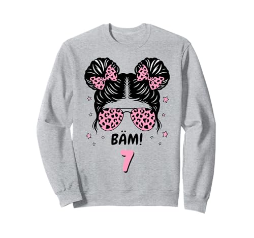 BÄM 7 Geburtstag Mädchen Pink 7 Jahre 7. Geburtstag Sweatshirt von Geschenkideen 7. Geburtstag Mädchen