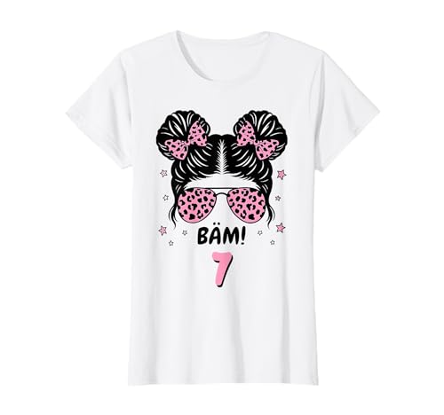 BÄM 7 Geburtstag Mädchen Pink 7 Jahre 7. Geburtstag T-Shirt von Geschenkideen 7. Geburtstag Mädchen