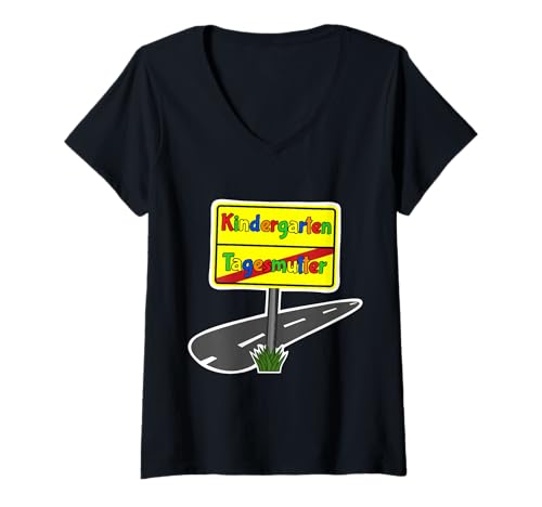 Damen Abschiedsgeschenke für Tageskinder Tagesmutter Kindergarten T-Shirt mit V-Ausschnitt Damen Abschiedsgeschenke für Tageskinder Tagesmutter Kindergarten T-Shirt mit V-Ausschnitt von Geschenkideen Abschied Tagesmama Tageskind Kita