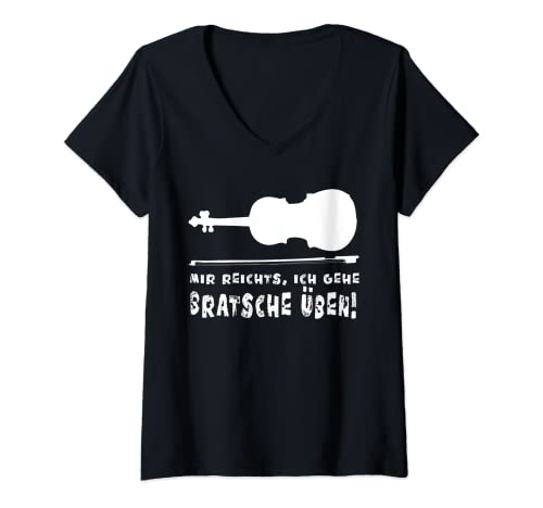 Damen Mir reichts ich gehe Bratsche üben Klassische Musik T-Shirt mit V-Ausschnitt Damen Mir reichts ich gehe Bratsche üben Klassische Musik T-Shirt mit V-Ausschnitt von Geschenkideen Bratscher Orchestermusiker