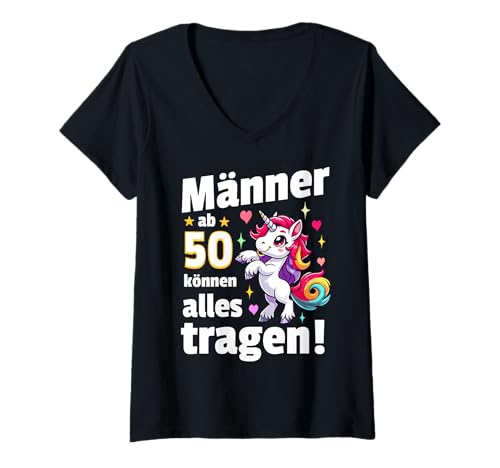 Damen 50. Geburtstag Mann Lustig. Männer ab 50 Sprüche 50er Deko T-Shirt mit V-Ausschnitt Damen 50. Geburtstag Mann Lustig. Männer ab 50 Sprüche 50er Deko T-Shirt mit V-Ausschnitt von Geschenkideen Für Männer, Geburtstagsgeschenk Mann