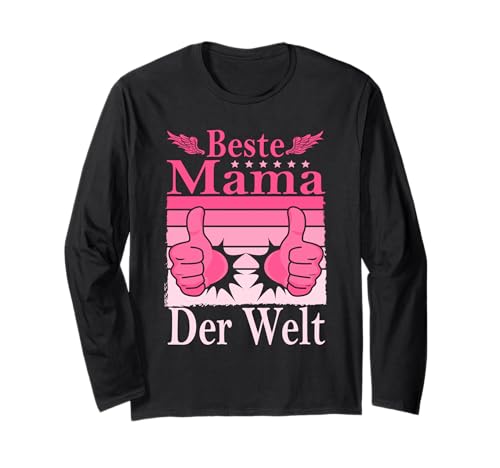 Lustiger Mutter Spruch Beste Mama Der Welt Muttertag Langarmshirt von Geschenkideen Für Mama Frauen Und Mütter Mit Herz