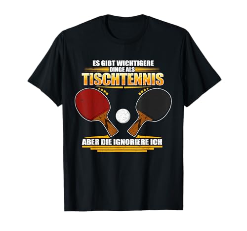 Geschenkideen Tischtennisspieler Tochter Sohn Kind - Es gibt wichtigere Dinge als Tischtennis T-Shirt - Schwarz, S - Unisex-Kids, Winter von Geschenkideen Tischtennisspieler Tochter Sohn Kind