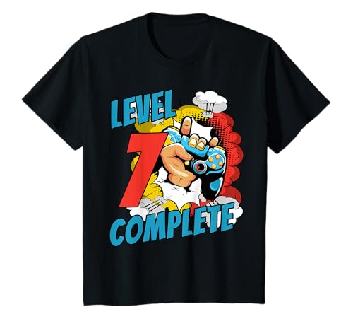 Kinder 7. Geburtstag Junge Mädchen 7 Jahre Deko Level 7 Complete T-Shirt Kinder 7. Geburtstag Junge Mädchen 7 Jahre Deko Level 7 Complete T-Shirt von Geschenkideen für Frauen, Männer, Jungs & Mädchen