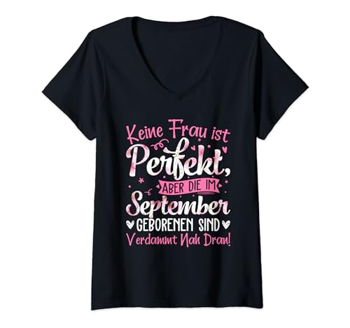 September Geburtstag Party Frauen T-Shirt mit V-Ausschnitt September Geburtstag Party Frauen T-Shirt mit V-Ausschnitt von Geschenkideen zum Geburtstag für Frauen