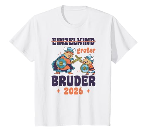 Kinder Großer Bruder 2026 Wikinger Geschwister Bruder T-Shirt Kinder Großer Bruder 2026 Wikinger Geschwister Bruder T-Shirt von Geschwister Brüder Große Geschwister