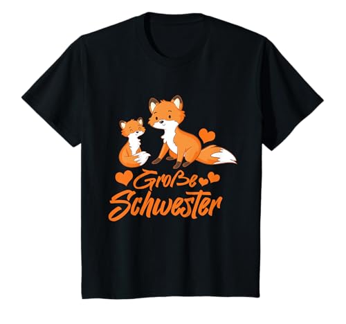 Große Schwester Mädchen Fuchs T-Shirt Große Schwester Mädchen Fuchs T-Shirt von Geschwister Sprüche für Brüder und Schwestern