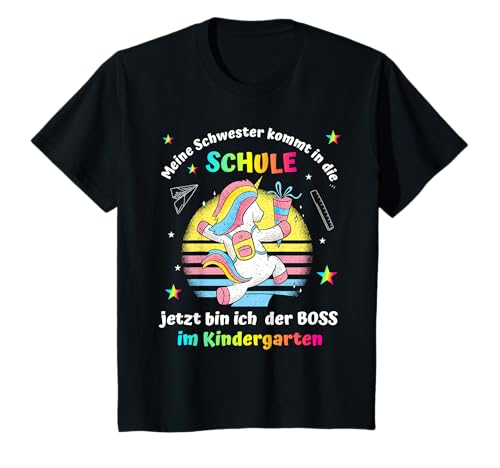 Geschenk zur Einschulung Geschwisterkind Mädchen oder Junge T-Shirt von Geschwistergeschenk Einschulung und Schulanfang