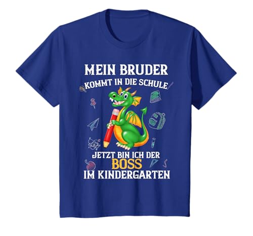 Kinder Schulkind 2025 Drachen Mein Bruder kommt in die Schule jetzt T-Shirt Kinder Schulkind 2025 Drachen Mein Bruder kommt in die Schule jetzt T-Shirt von Geschwisterkind Junge Einschulung Schulanfang