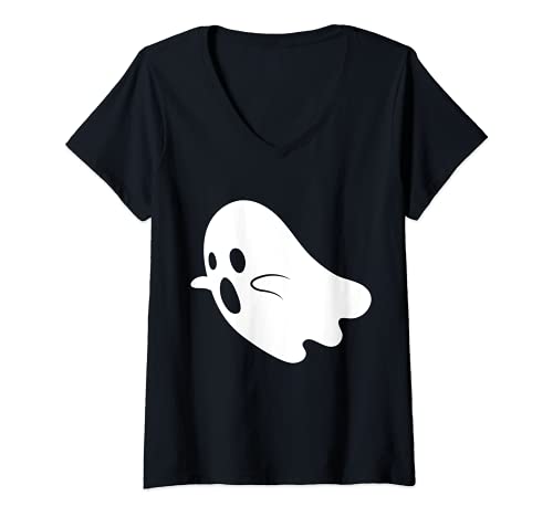 Damen Bestes Gespenst T-Shirt mit V-Ausschnitt Damen Bestes Gespenst T-Shirt mit V-Ausschnitt von Gespenst Kostüm Apparel