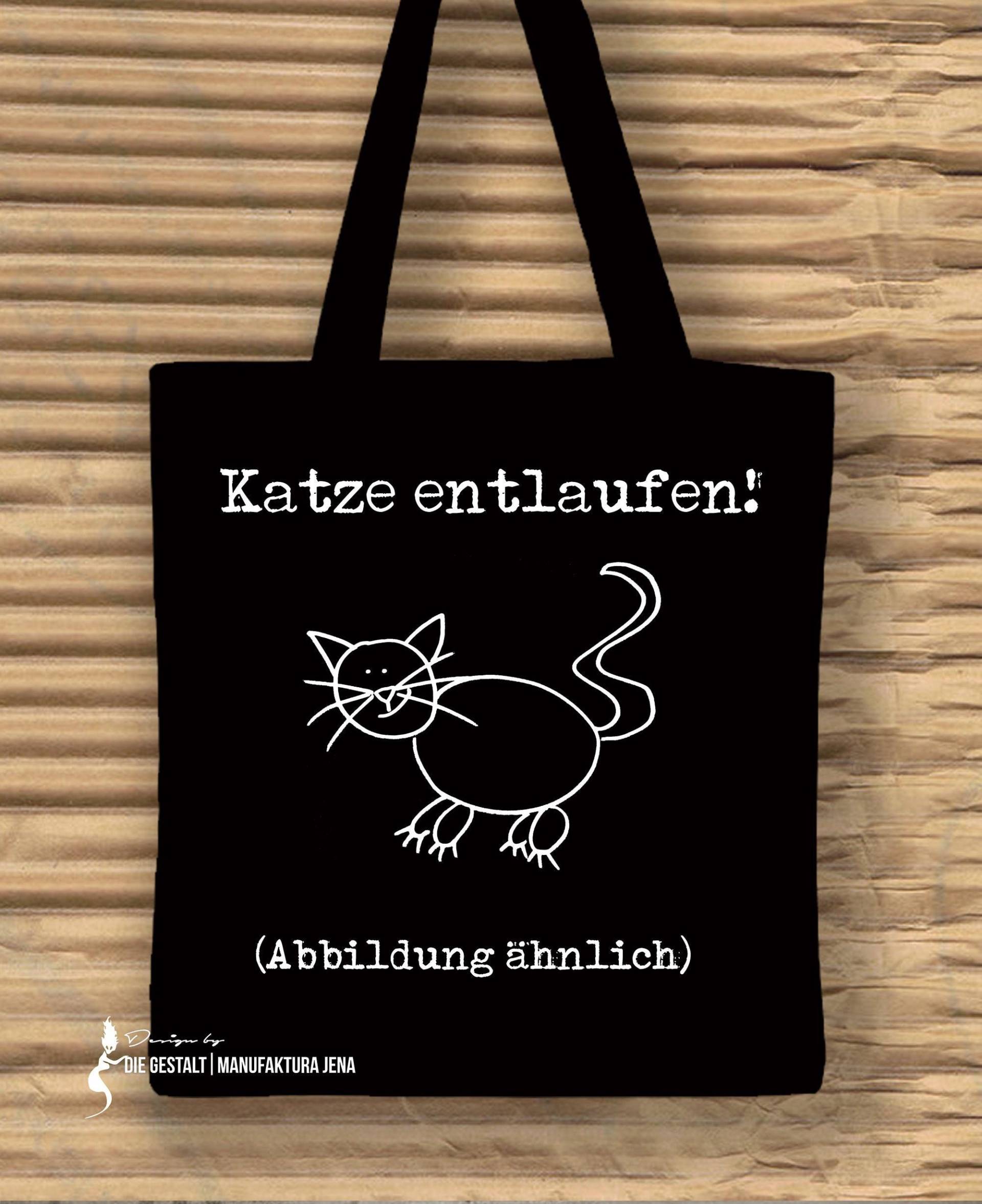stoffbeutel "Katze Weg" von GestaltManufaktura