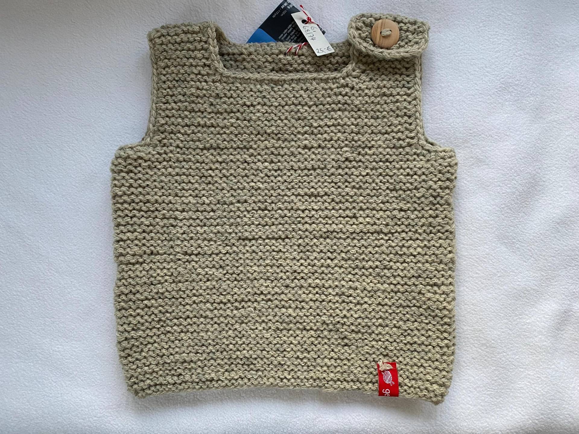 Babypullunder Gr.68/74 Aus Einem Weichen Wollgemisch in Beigemelange Kraus Rechts Handgestrickt Babypullunder Gr.68/74 Aus Einem Weichen Wollgemisch in Beigemelange Kraus Rechts Handgestrickt von Gestricktes