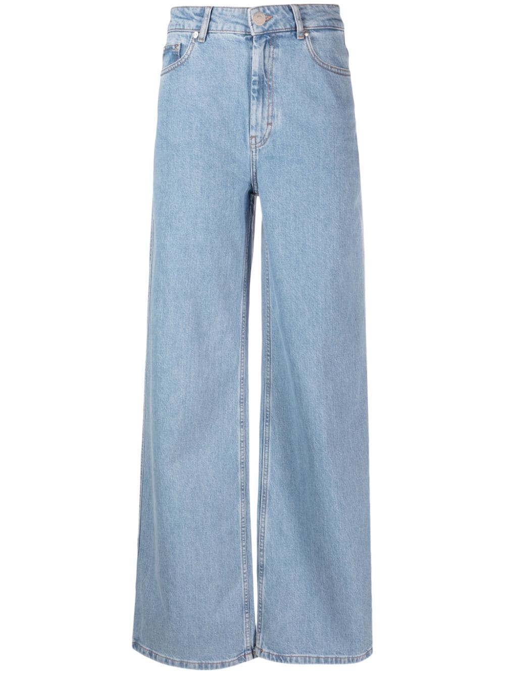 Gestuz Halbhohe Wide-Leg-Jeans - Blau von Gestuz