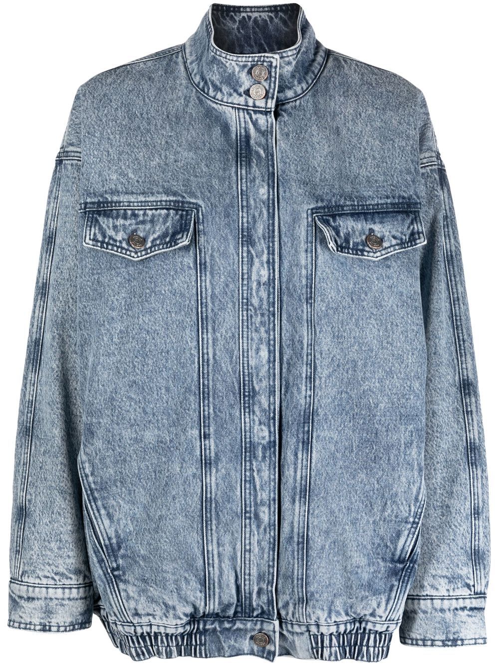 Gestuz Jeansjacke mit Stone-Wash-Effekt - Blau von Gestuz