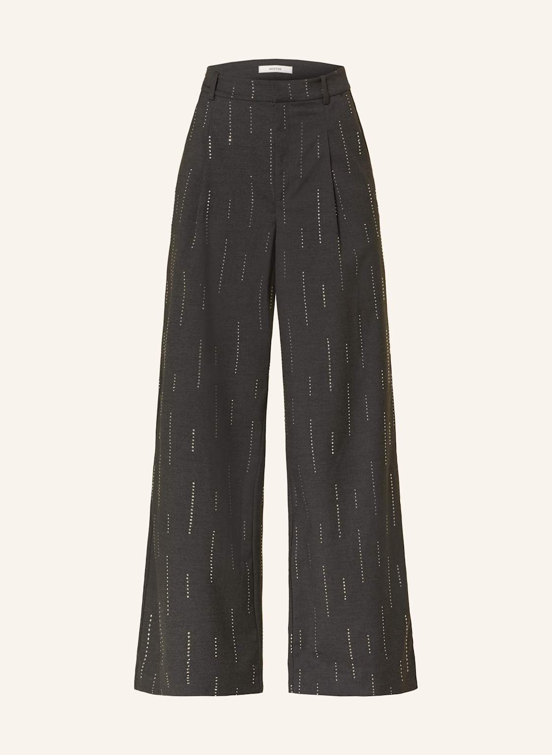 Gestuz Marlenehose Gzadira Mit Schmcksteinen grau von Gestuz
