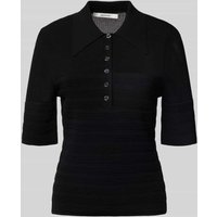 Gestuz Poloshirt aus Viskose-Mix mit kurzer Knopfleiste in Black, Größe L Gestuz Poloshirt aus Viskose-Mix mit kurzer Knopfleiste in Black, Größe L von Gestuz