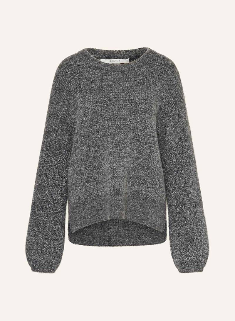 Gestuz Pullover Gzalpha Mit Alpaka Und Glitzergarn grau von Gestuz