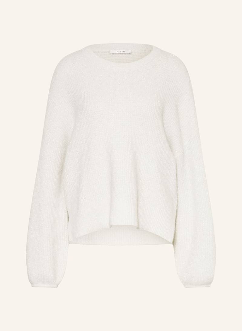 Gestuz Pullover Gzalpha Mit Alpaka Und Glitzergarn weiss von Gestuz
