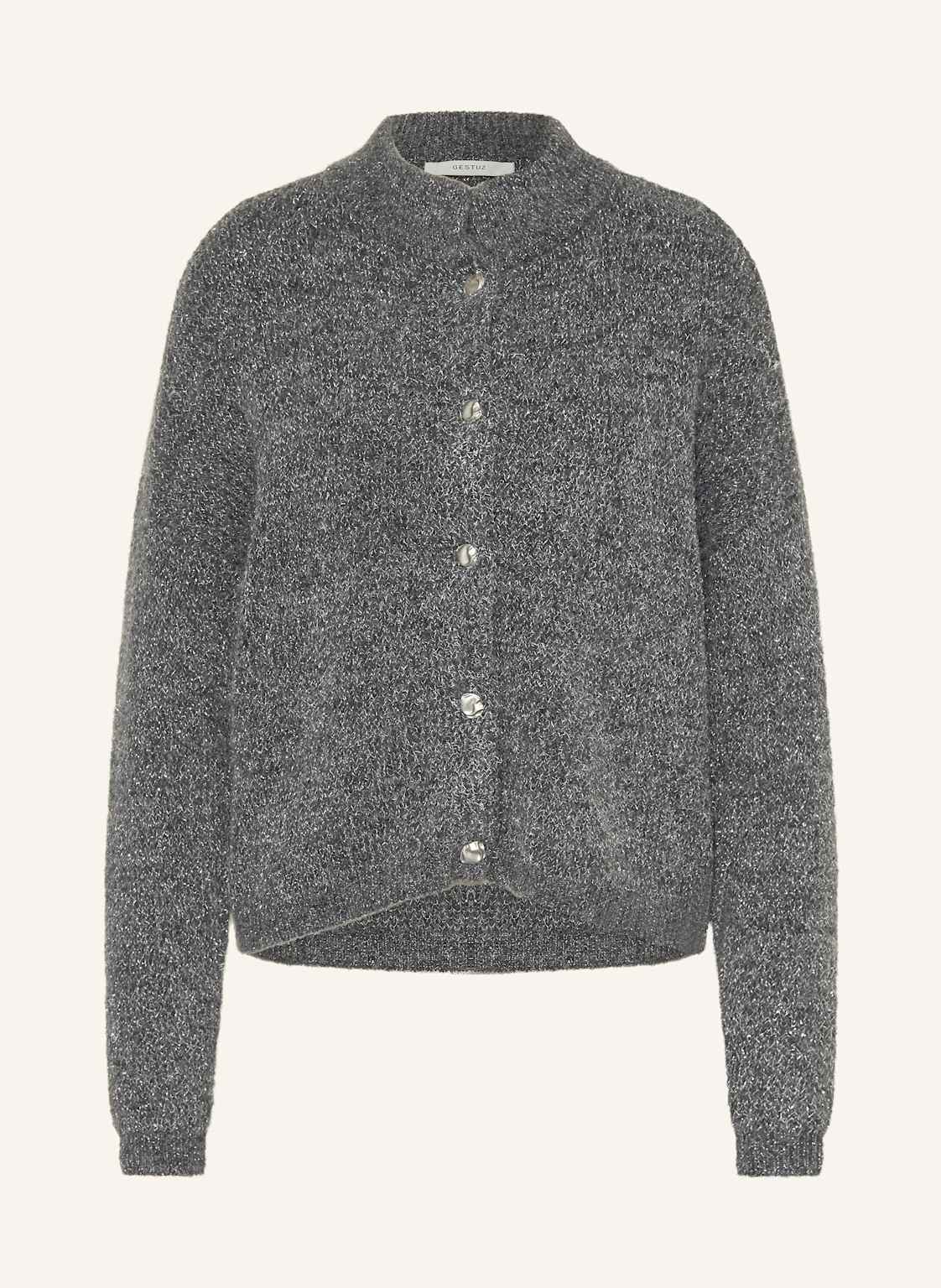 Gestuz Strickjacke Gzalpha Mit Glitzergarn grau von Gestuz