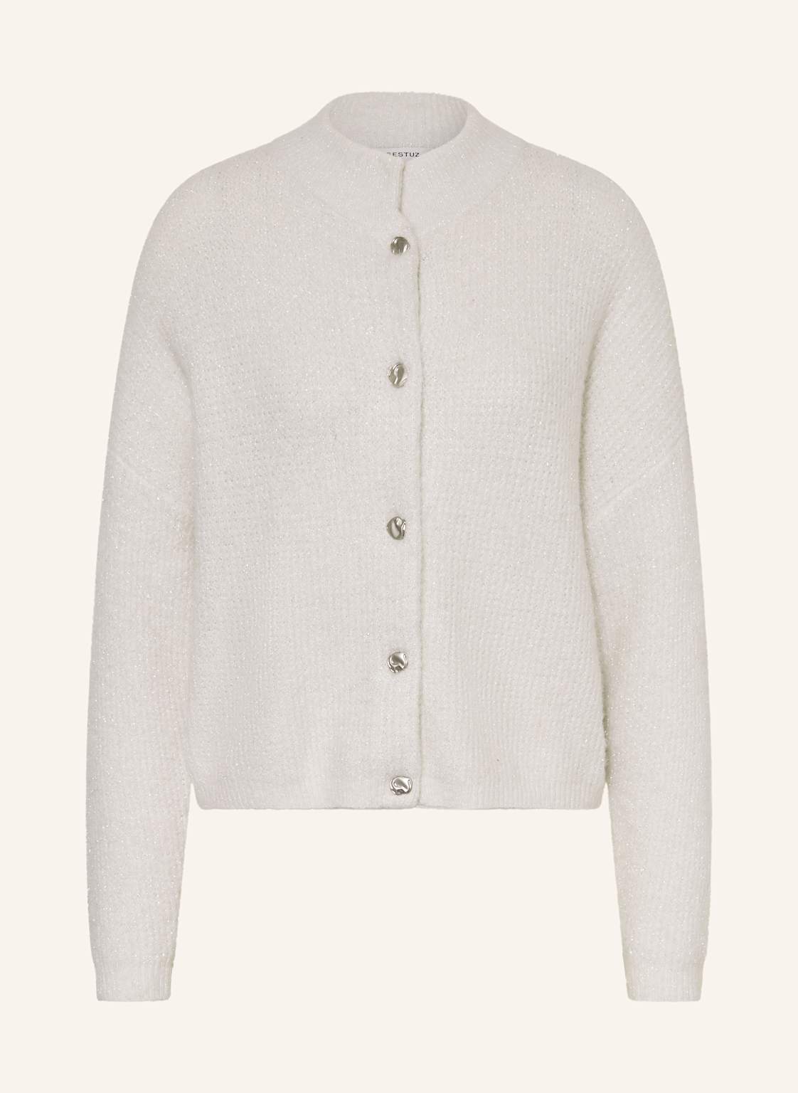 Gestuz Strickjacke Gzalpha Mit Glitzergarn weiss von Gestuz