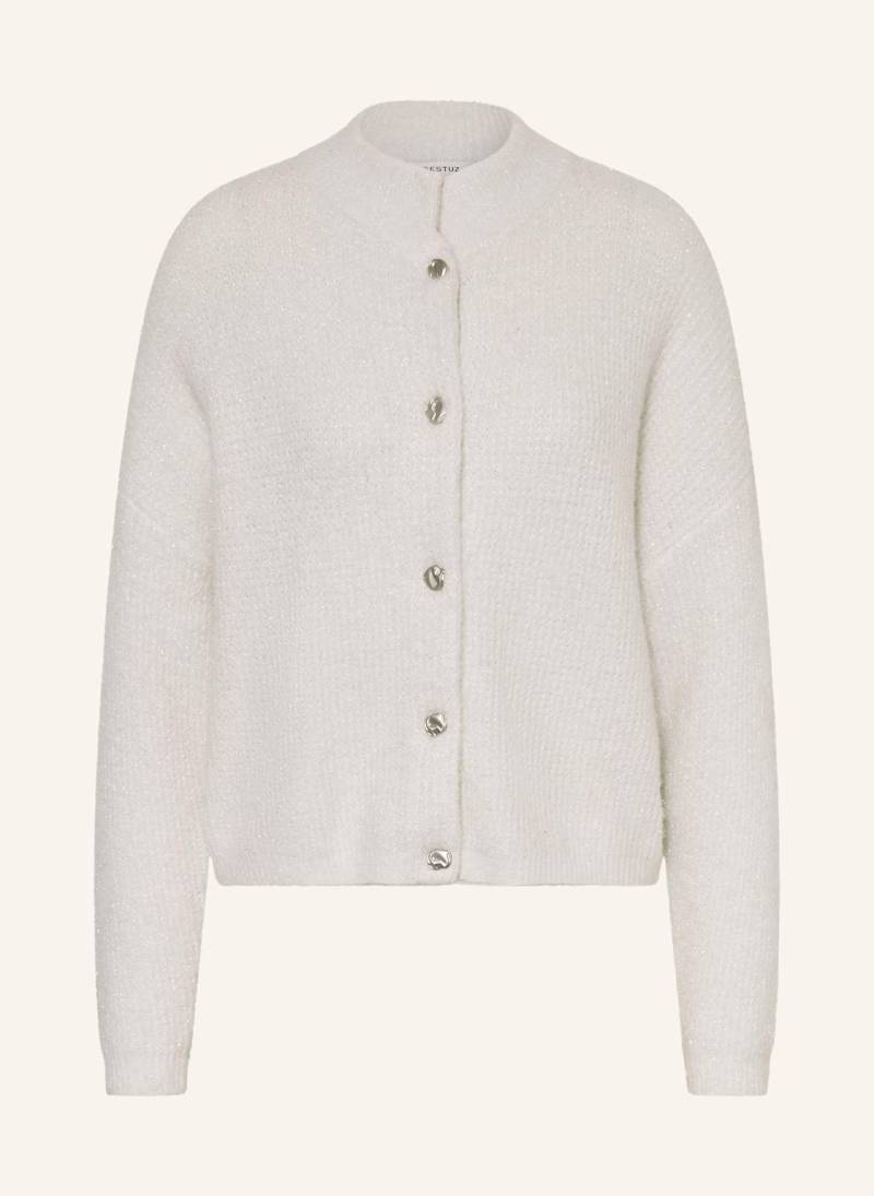 Gestuz Strickjacke Gzalpha Mit Glitzergarn weiss von Gestuz