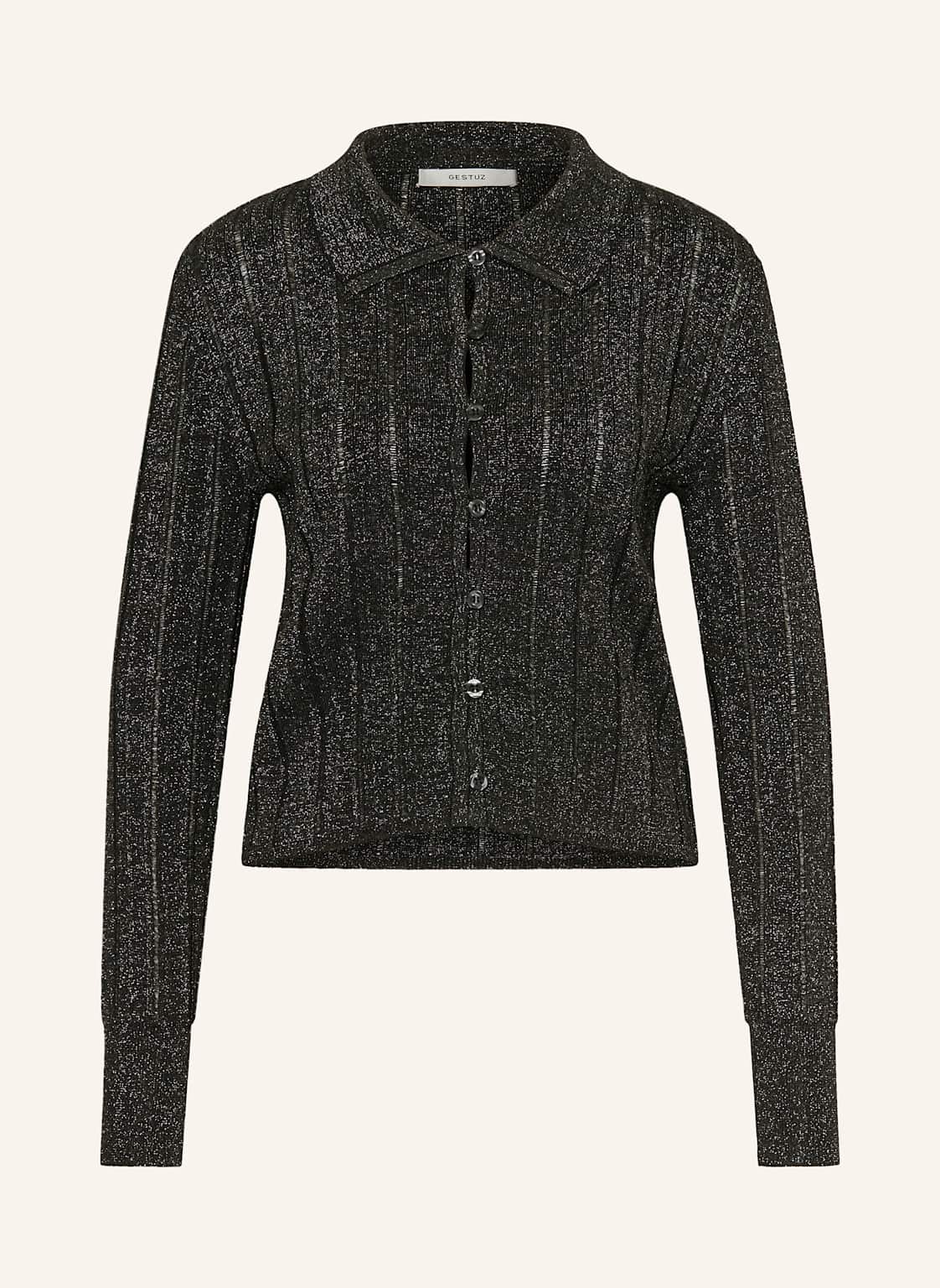 Gestuz Strickjacke Gzmabel Mit Glitzergarn silber von Gestuz