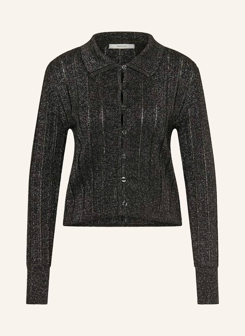 Gestuz Strickjacke Gzmabel Mit Glitzergarn silber von Gestuz