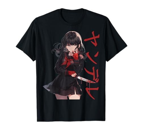 Gesugao Yandere Manga Anime Girl Charakter T-Shirt Gesugao Yandere Manga Anime Girl Charakter T-Shirt von Gesugao Merch, Yandere Merch & Anime Geschenkidee