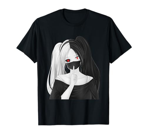 Gesugao & Yandere Outfits Gesugao Anime Charakter T-Shirt, Herren & Damen, Unisex-Jugendliche, Schwarz, S, Kurzarm Gesugao & Yandere Outfits Gesugao Anime Charakter T-Shirt, Herren & Damen, Unisex-Jugendliche, Schwarz, S, Kurzarm von Gesugao & Yandere Outfits