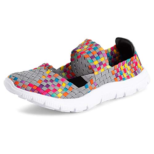 Get Fit Damen Mary Jane Gepolstert Leicht Fitness Gehen Yoga Turnschuhe - Multi - EU36/UK3 - BS0439 Get Fit Damen Mary Jane Gepolstert Leicht Fitness Gehen Yoga Turnschuhe - Multi - EU36/UK3 - BS0439 von Get Fit